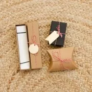 12.5x8x2cm Cardboard packaging - marbled pattern - White - Grey x1