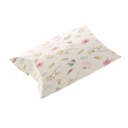 8x5.5x2cm Cardboard Gift Box - Floral Pattern - White - Pastel x1