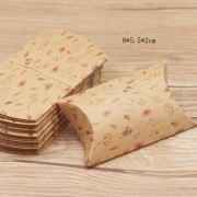 8x5.5x2cm Cardboard Gift Box - Floral Pattern - Kraft - Multicoloured x1