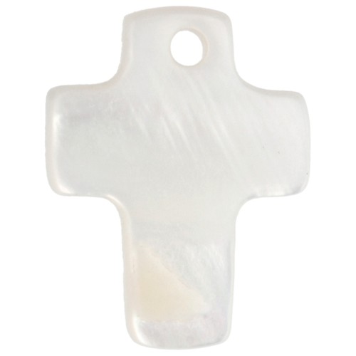 Mother-of-Pearl Sequins Cross 12x10mm Natural x10