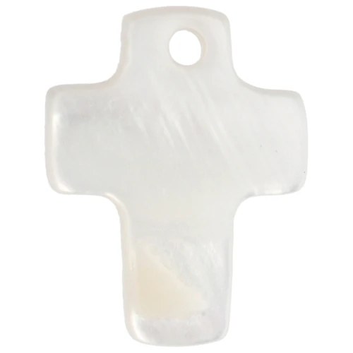 Mother-of-Pearl Sequins Cross 12x10mm Natural x10