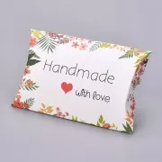 12.5x8x2cm Cardboard packaging - Handmade floral pattern - Multicolour x1