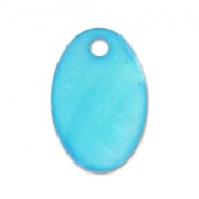 Mother-of-Pearl Sequins Oval 15x10mm Turquoise x10