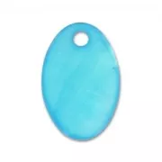 Mother-of-Pearl Sequins Oval 15x10mm Turquoise x10