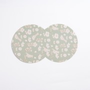 8.3x8.3x3.5cm Cardbox gift box - Birds pattern - Lichen - White x1