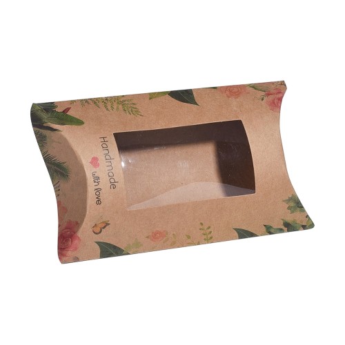 17.5x11x3.5cm Cardboard packaging - Handmade flower pattern - Kraft x1