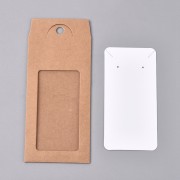 13x6.5 cm Jewellery box with label - Kraft - White x1