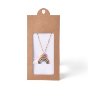 13x6.5 cm Jewellery box with label - Kraft - White x1