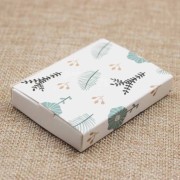 7x5.4x1cm Kraft gift box with label for jewellery - Floral pattern x1