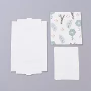 7x5.4x1cm Kraft gift box with label for jewellery - Floral pattern x1