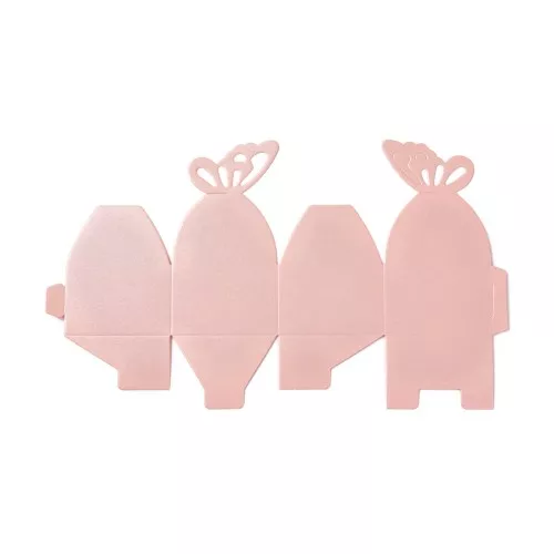 6x6x4cm DIY butterfly gift box - Pink glitter x5
