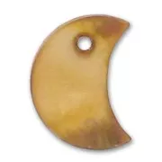 Mother-of-Pearl Half moon 13mm Bronze tone x10