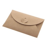 10.5x7cm Kraft envelope with heart shape closure - Brown x1|raw }}