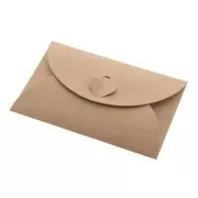 10.5x7cm Kraft envelope with heart shape closure - Brown x1