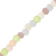 2x1.5mm Flattened round faceted beads - Light Colours x33cm