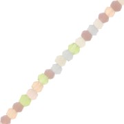 3.5x3mm Flattened round faceted beads - Pastel x38cm|raw }}
