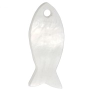 21.5 mm mother-of-pearl fish beads - Natural x10