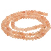 3mm Round Faceted Gemstone Beads - Dyed Agate - Sand x37cm|raw }}