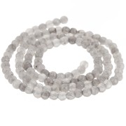 3mm Round Faceted Gemstone Beads - Dyed Agate - Taupe x37cm|raw }}