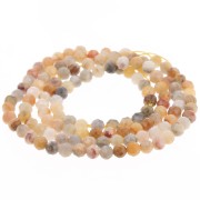 Round faceted beads 3mm gemstone - Crazy Agate x38cm|raw }}