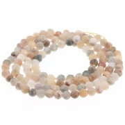 3.5 mm Faceted Round Gemstone Beads - Crazy Agate x 38 cm