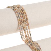 3.5 mm Faceted Round Gemstone Beads - Crazy Agate x 38 cm