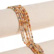 Round faceted beads 3mm gemstone - Crazy Agate x38cm
