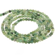 2mm Round faceted gemstone beads - Green Agate x39cm|raw }}