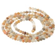Round faceted beads 2 mm gemstone - Crazy Agate x38cm