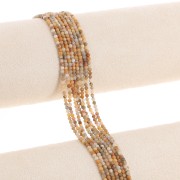 2.5 mm Faceted Round Gemstone Beads - Crazy Agate x 38 cm