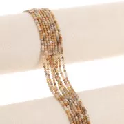 Round faceted beads 2 mm gemstone - Crazy Agate x38cm