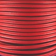 4 mm European leather cord - Red x 1 m