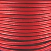 4 mm European leather cord - Red x 1 m
