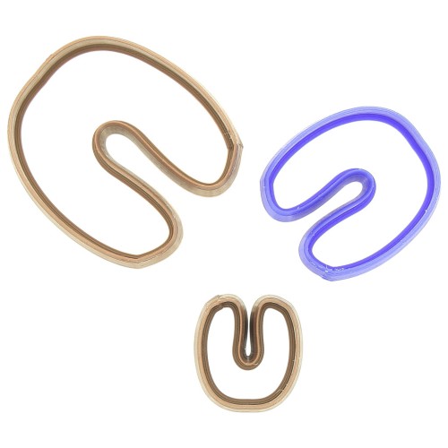 3 modelling and polymer clay cutters - Rainbow x1