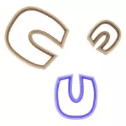 3 modelling and polymer clay cutters - Rainbow 2 x1