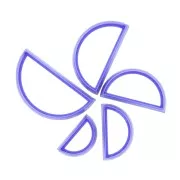 5 modelling and polymer clay cutters - Half circle x1