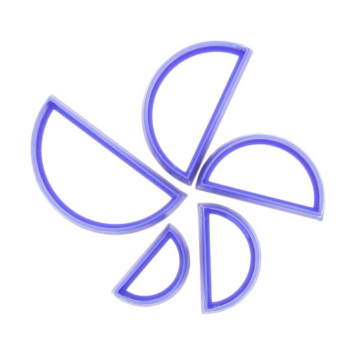 5 modelling and polymer clay cutters - Half circle x1