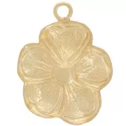 14x11mm Gold filled Flower charm x1