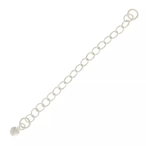 60x2.75mm 925 Sterling Silver cable mesh extension chain x20