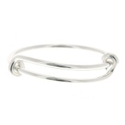 925 Sterling Silver Adjustable Ring - Size 50 to 54 x1