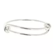 925 Sterling Silver Adjustable Ring - Size 50 to 54 x1