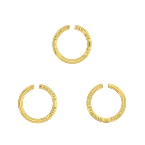 3x0.4mm 925 Sterling Silver Open Jump Rings - Fine Gold Plated x20