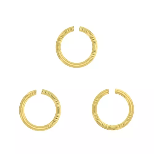 3x0.4mm 925 Sterling Silver Open Jump Rings - Fine Gold Plated x20