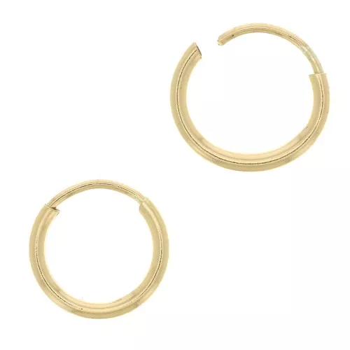 10mm Gold filled hoop earrings x2