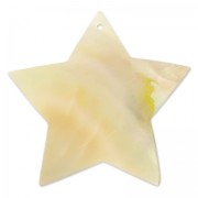 Mother-of-Pearl Pendant Star 48mm Natural x1