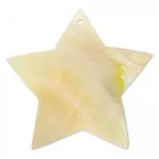 Mother-of-Pearl Pendant Star 48mm Natural x1