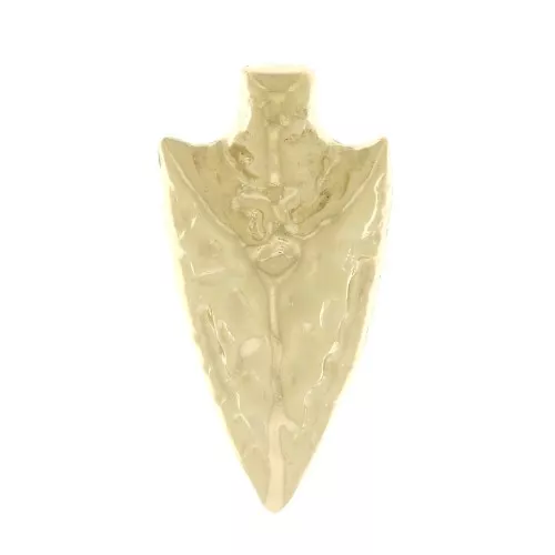 16x8mm hammered ethnic peak stick-on element x1