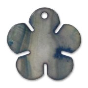 Mother-of-Pearl Pendant Flower 29mm Cinnamon/Greyx1