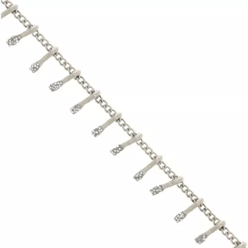 6mm Stainless steel Chain - Epoxy resin - Glittery Grey x90cm