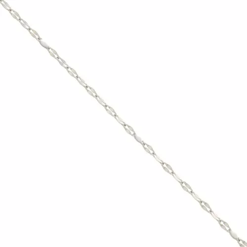 1.5mm Stainless steel Fancy chain - epoxy resin - White x90cm